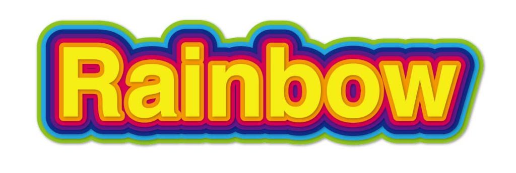 rainbow袋文字
