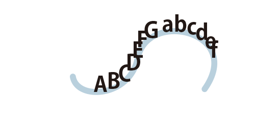 パス上文字ツール Crft モダングラフィックデザイン