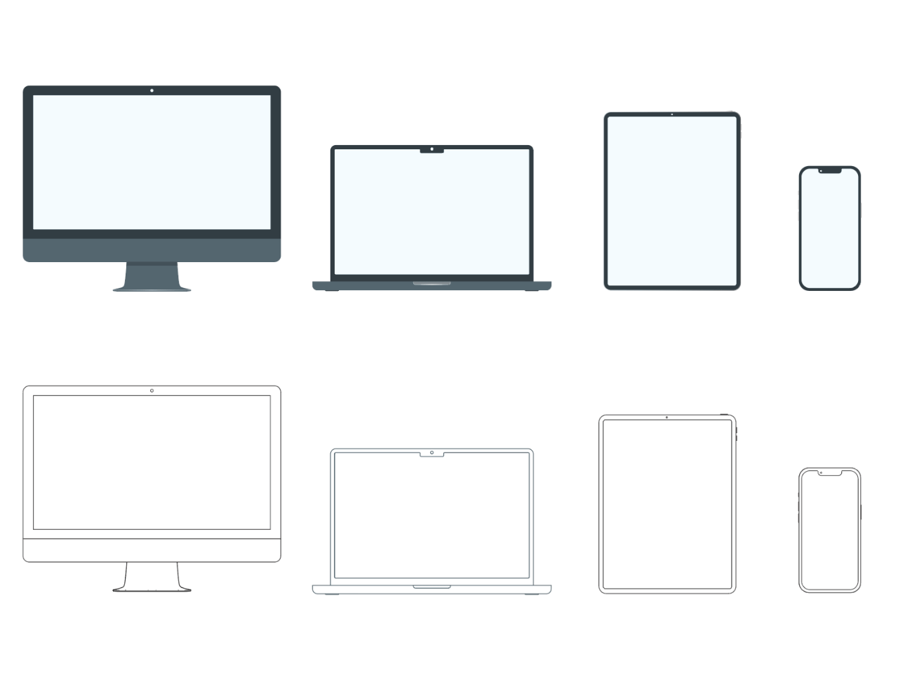 Imac Macbook Ipad Iphoneのイラスト化 現代グラフィックデザイン Crft