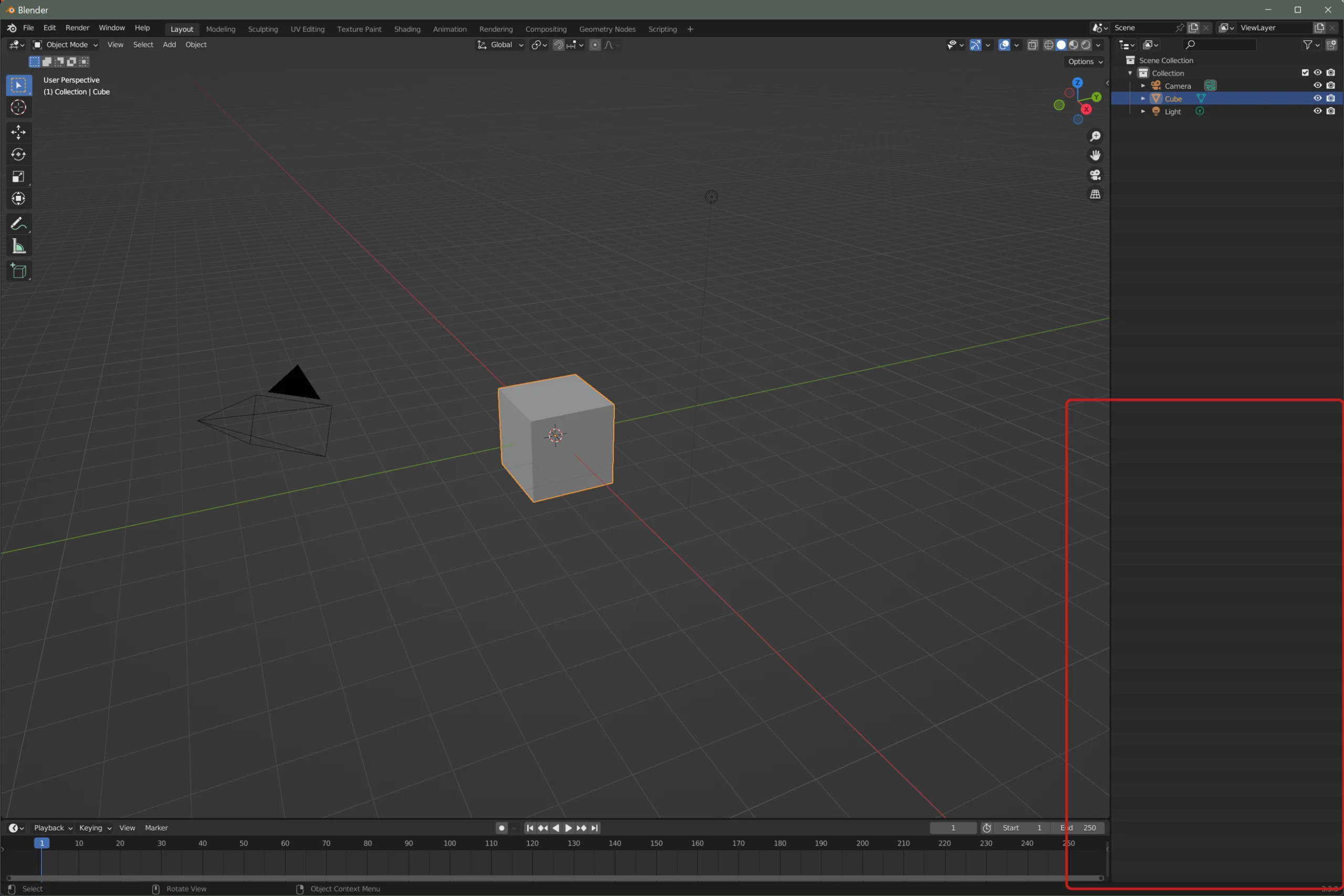 blender no properties